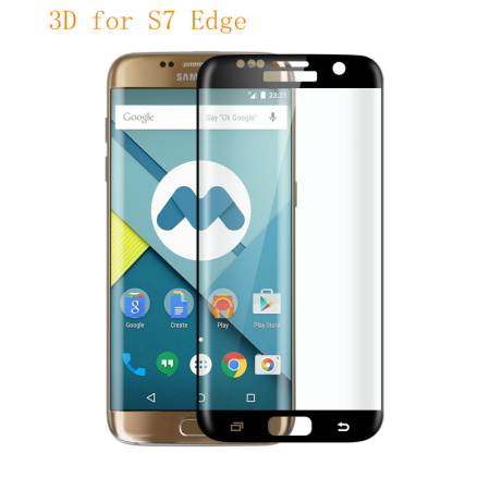 Samsung S7 Edge Full Skærmbeskyttelse  - Sort
